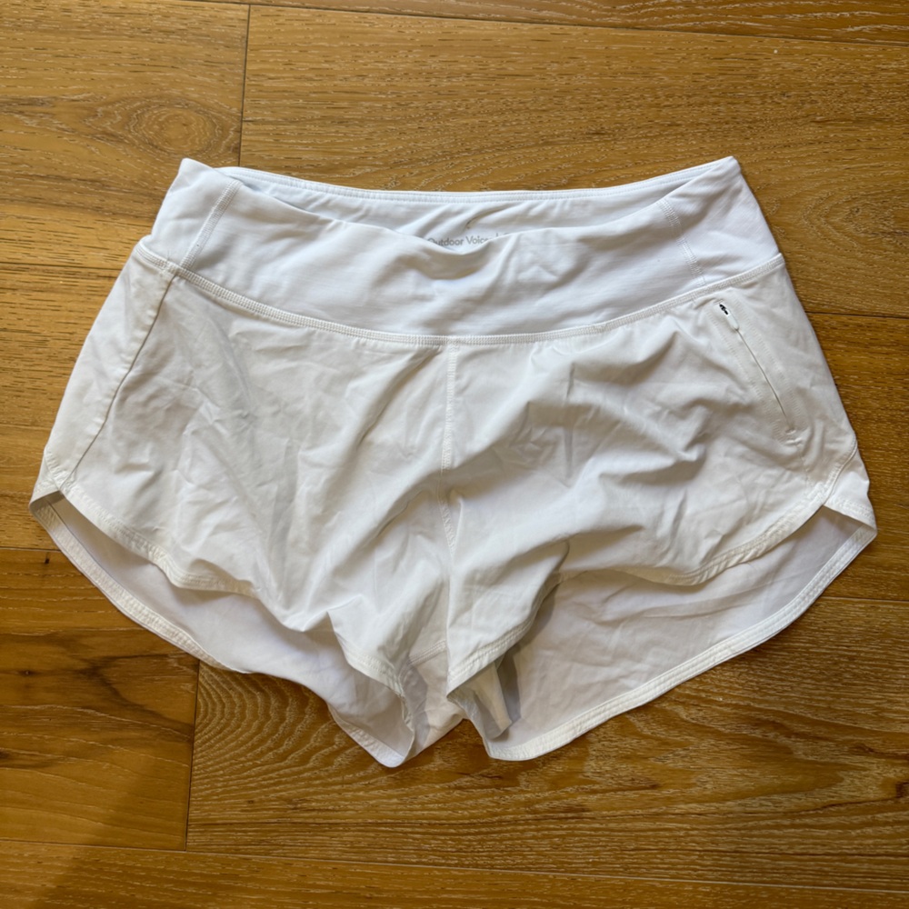Outdoor Voices Light Gray Athletic Shorts